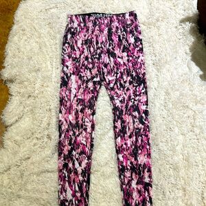 Cute pink, black, and white Nike leggings